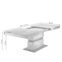 Loftscape Table Marlton - (extensible) - Imitation bois ancien -Meubles de salle à manger Soldes Magasin 1000216615 200716 06380200038 SKETCH DETAILS P000000001000216615 sketch