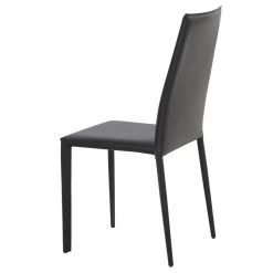 Fredriks Chaises Portola (lot de 2) - Cuir recyclé / Fer - Noir -Meubles de salle à manger Soldes Magasin 1000216618 210108 11500000016 DETAILS P000000001000216618