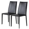 Fredriks Chaises Portola (lot de 2) - Cuir recyclé / Fer - Noir