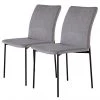 Fredriks Chaises Wines (lot de 2) - Tissu / Fer - Gris clair