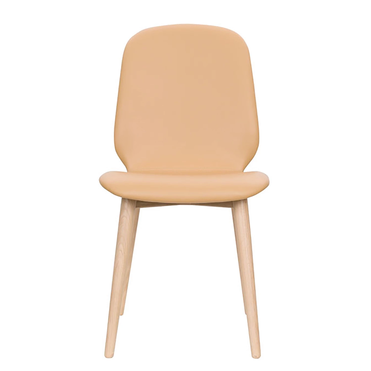 Studio Copenhagen Chaises capitonnées Juuma (lot de 2) - Cuir Leps: Sablé - Chêne clair 2 Studio Copenhagen Chaises capitonnées Juuma (lot de 2) - Cuir Leps: Sablé - Chêne clair – Image 2