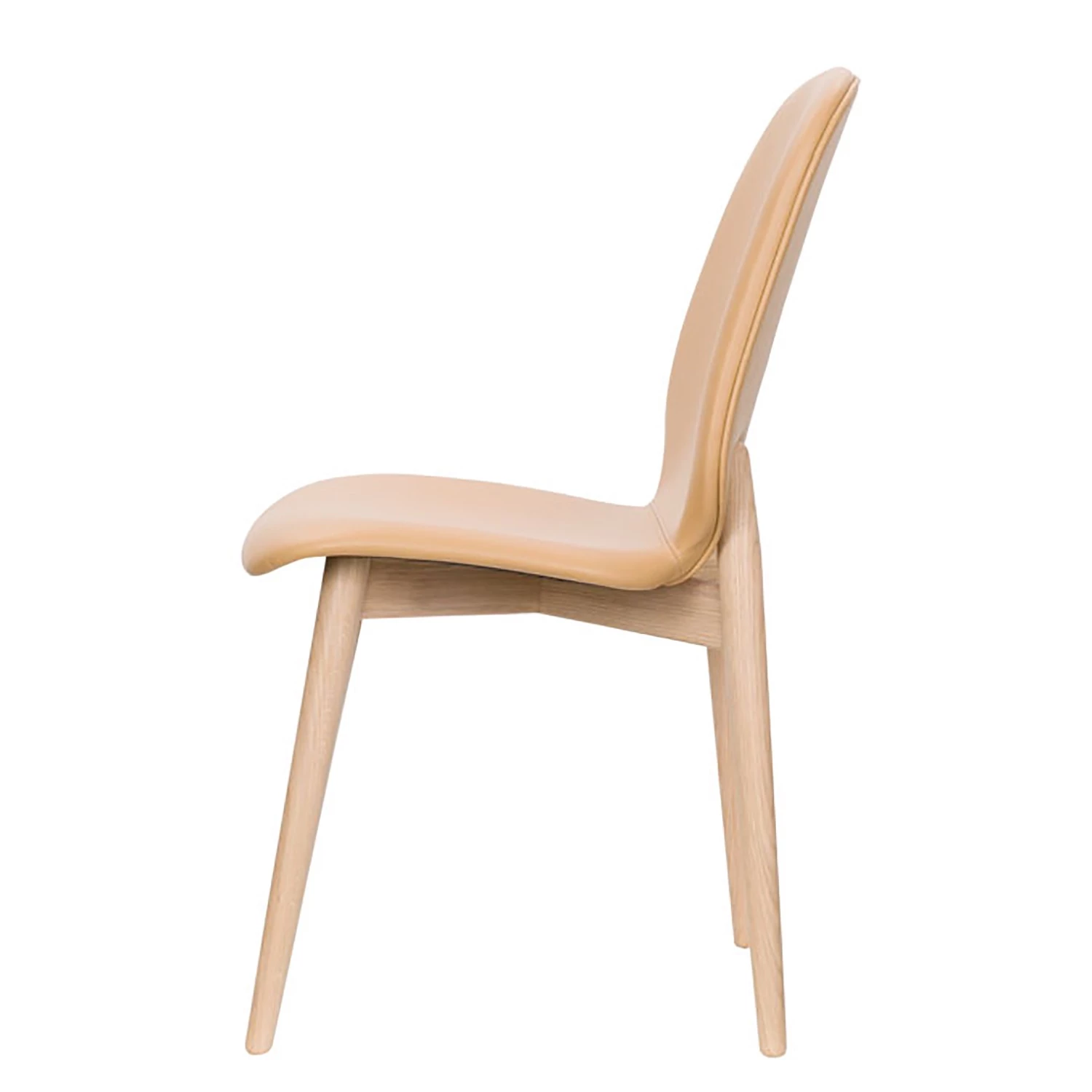 Studio Copenhagen Chaises capitonnées Juuma (lot de 2) - Cuir Leps: Sablé - Chêne clair 3 Studio Copenhagen Chaises capitonnées Juuma (lot de 2) - Cuir Leps: Sablé - Chêne clair – Image 3