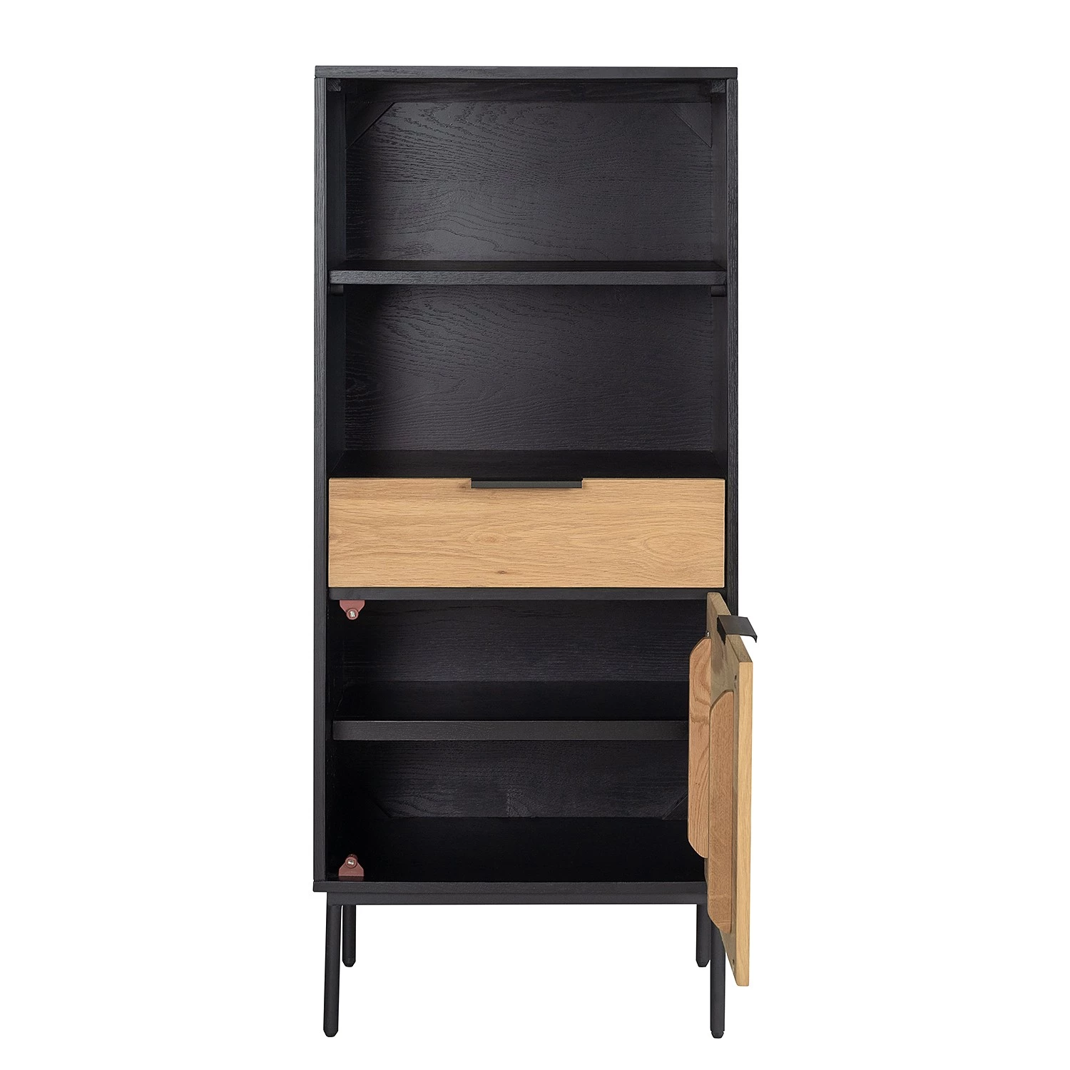 Studio Copenhagen Étagère Xavi - Placage en bois véritable / Métal - Chêne / Chêne noir 5 Studio Copenhagen Étagère Xavi - Placage en bois véritable / Métal - Chêne / Chêne noir – Image 5