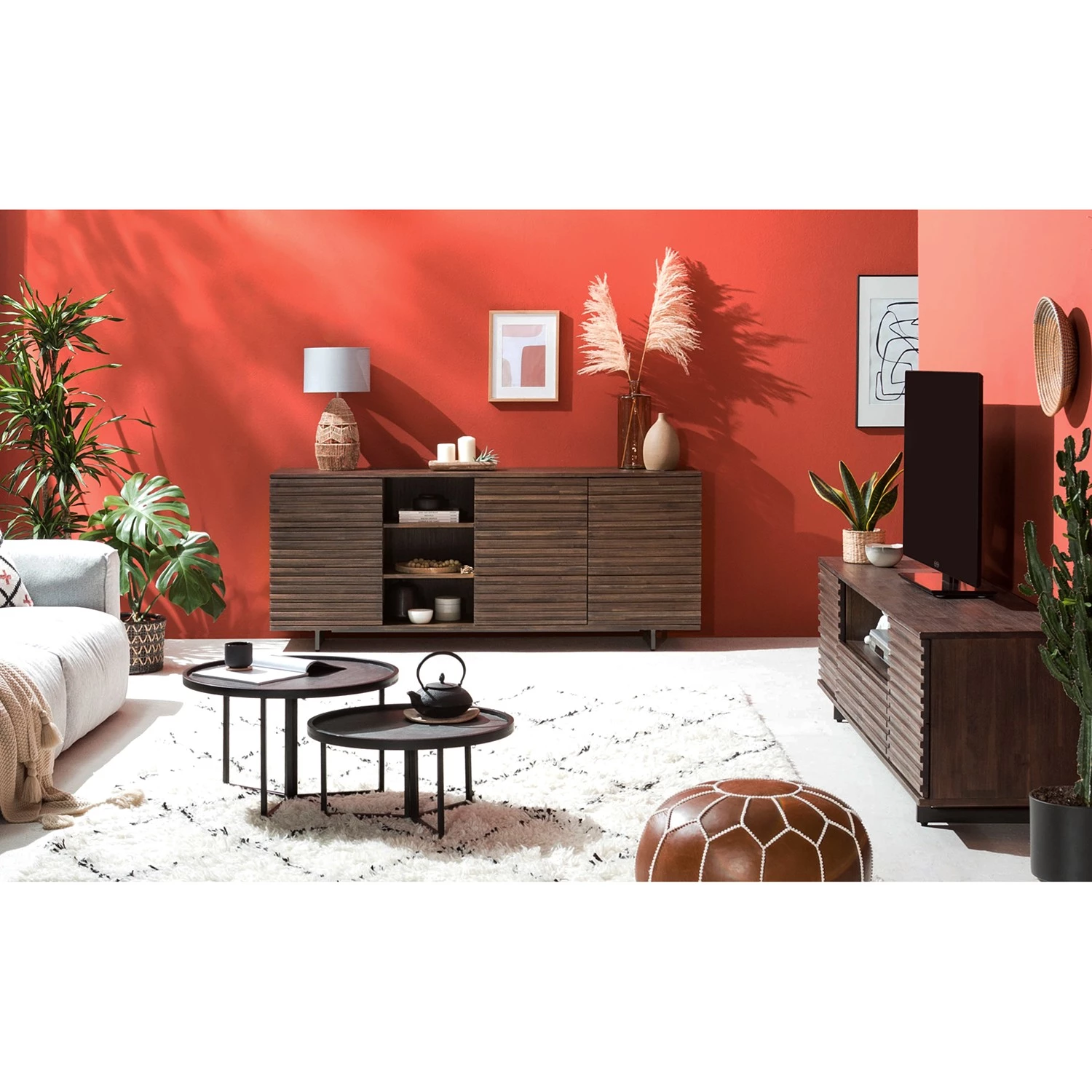 Studio Copenhagen Buffet Kirley III - Acacia massif - Acacia foncé 2 Studio Copenhagen Buffet Kirley III - Acacia massif - Acacia foncé – Image 2