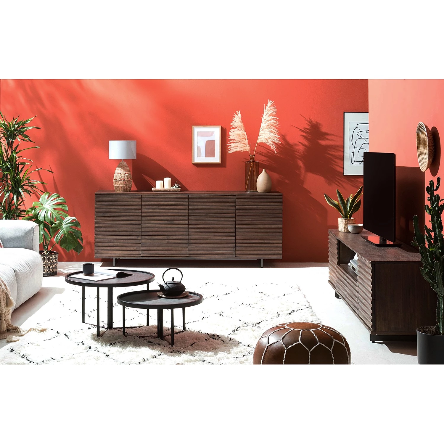 Studio Copenhagen Buffet Kirley II - Acacia massif - Acacia foncé 2 Studio Copenhagen Buffet Kirley II - Acacia massif - Acacia foncé – Image 2