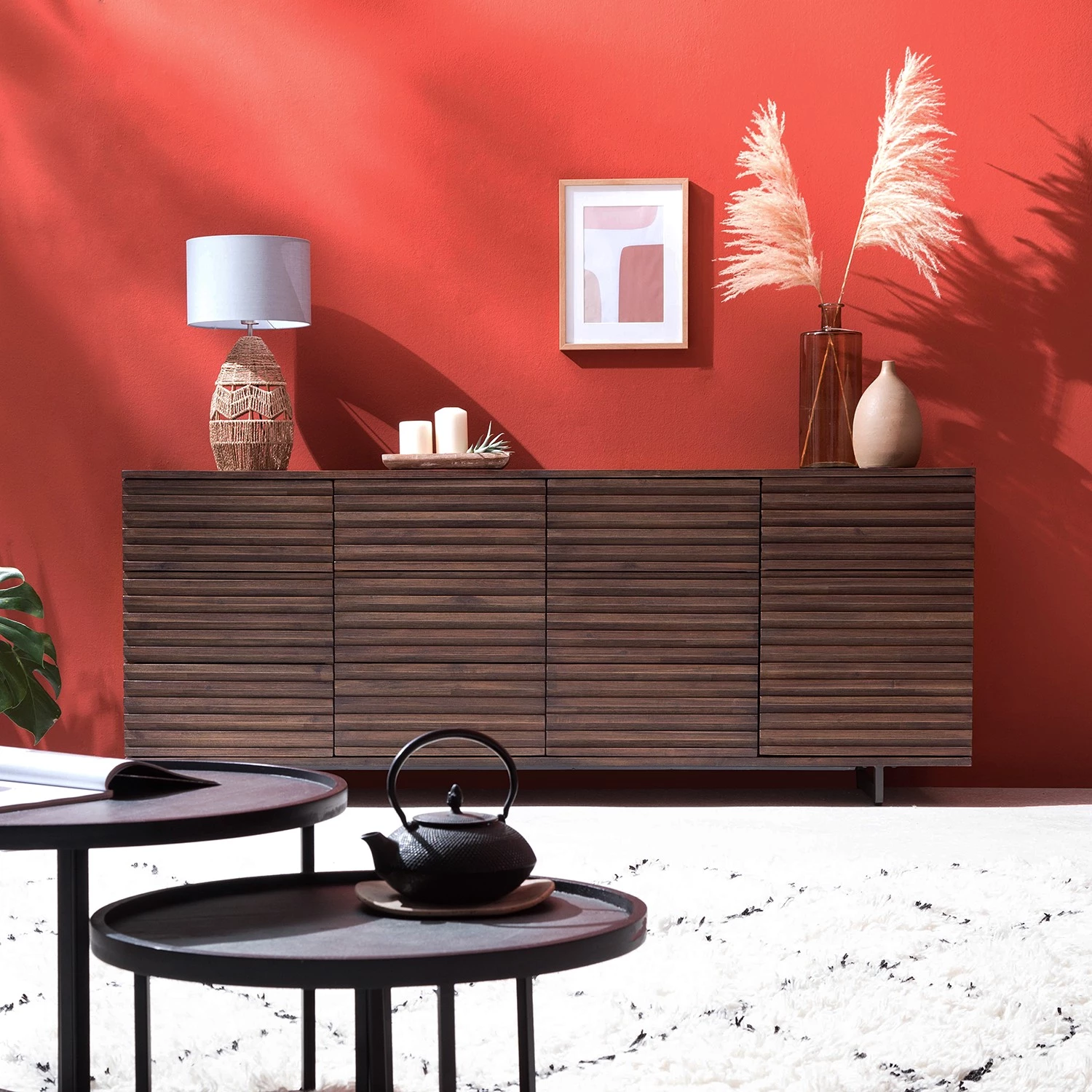 Studio Copenhagen Buffet Kirley II - Acacia massif - Acacia foncé 3 Studio Copenhagen Buffet Kirley II - Acacia massif - Acacia foncé – Image 3