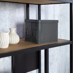 Studio Copenhagen Étagère Flox II - Placage en bois véritable / Métal -Chêne / Noir -Meubles de salle à manger Soldes Magasin 1000218118 211020 14272500053 DETAILS P000000001000218118