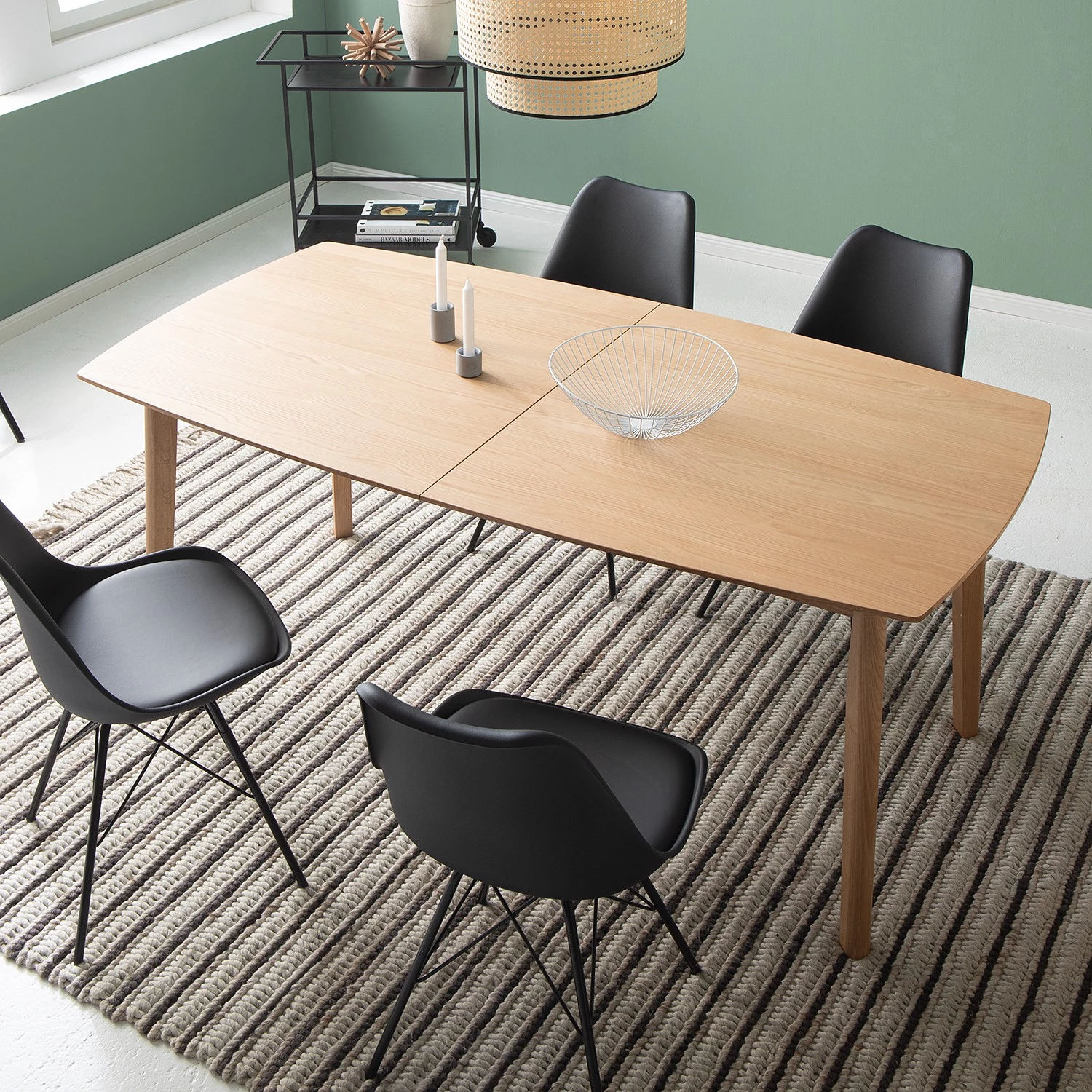 Mørteens Table Hanck - Partiellement en chêne massif - Chêne 2 Mørteens Table Hanck - Partiellement en chêne massif - Chêne – Image 2