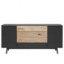 GWINNER Buffet Misano - Anthracite / Chêne sauvage - Sans éclairage