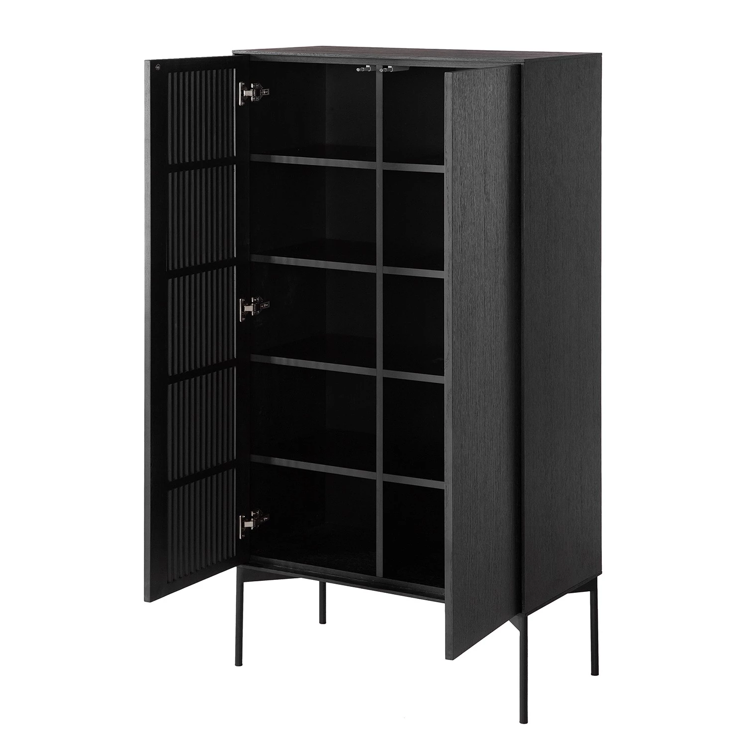 Studio Copenhagen Buffet haut Dowland - Placage en bois véritable - Chêne / Noir 5 Studio Copenhagen Buffet haut Dowland - Placage en bois véritable - Chêne / Noir – Image 5