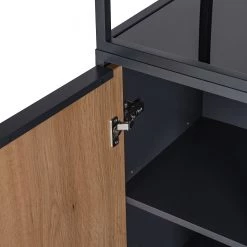 Red Living Étagère Barview - Placage en chêne - Chêne / Anthracite -Meubles de salle à manger Soldes Magasin 1000218360 210318 07394400005 DETAILS P000000001000218360