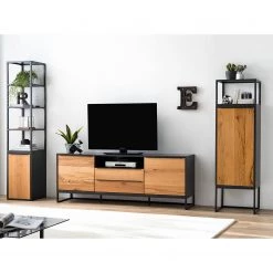 Red Living Étagère Barview - Placage en chêne - Chêne / Anthracite -Meubles de salle à manger Soldes Magasin 1000218360 210413 12575800008 MOOD DETAILS P000000001000218360 mood