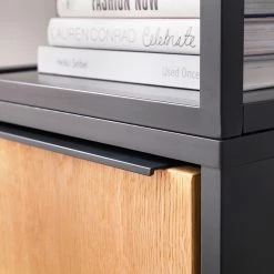 Red Living Étagère Barview - Placage en chêne - Chêne / Anthracite -Meubles de salle à manger Soldes Magasin 1000218360 210413 12580600014 DETAILS P000000001000218360