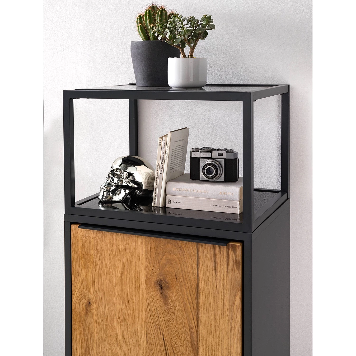 Red Living Armoire Barview I - Placage en chêne - Chêne / Anthracite 16 Red Living Armoire Barview I - Placage en chêne - Chêne / Anthracite – Image 16