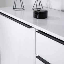 Fredriks Buffet White Hall II - Blanc mat / Noir -Meubles de salle à manger Soldes Magasin 1000218367 210521 08364800006 DETAILS P000000001000218367