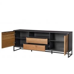 Red Living Buffet Barview II - Placage en chêne - Chêne / Anthracite -Meubles de salle à manger Soldes Magasin 1000218373 210303 09075000003 DETAILS P000000001000218373