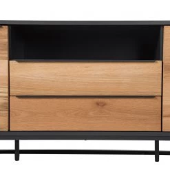 Red Living Buffet Barview II - Placage en chêne - Chêne / Anthracite -Meubles de salle à manger Soldes Magasin 1000218373 210303 09075900009 DETAILS P000000001000218373