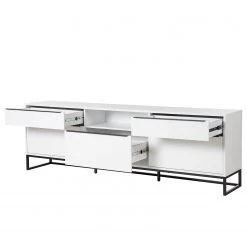 Fredriks Meuble TV White Hall III - Blanc mat / Noir -Meubles de salle à manger Soldes Magasin 1000218377 210311 10581200017 DETAILS P000000001000218377