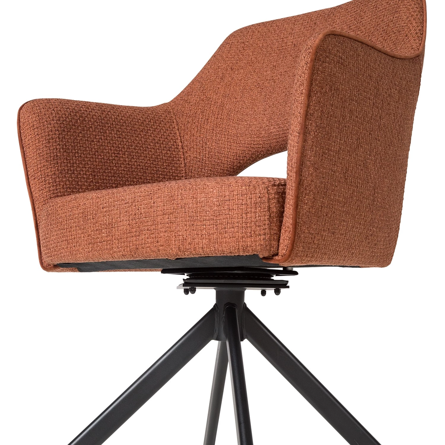 Fredriks Chaise à accoudoirs Tustin - Tissu / Métal - Marron rouille / Noir mat 6 Fredriks Chaise à accoudoirs Tustin - Tissu / Métal - Marron rouille / Noir mat – Image 6