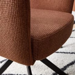 Fredriks Chaise à accoudoirs Tustin - Tissu / Métal - Marron rouille / Noir mat 32 Fredriks Chaise à accoudoirs Tustin - Tissu / Métal - Marron rouille / Noir mat -Meubles de salle à manger Soldes Magasin 1000218415 210311 12215300005 DETAILS P000000001000218415