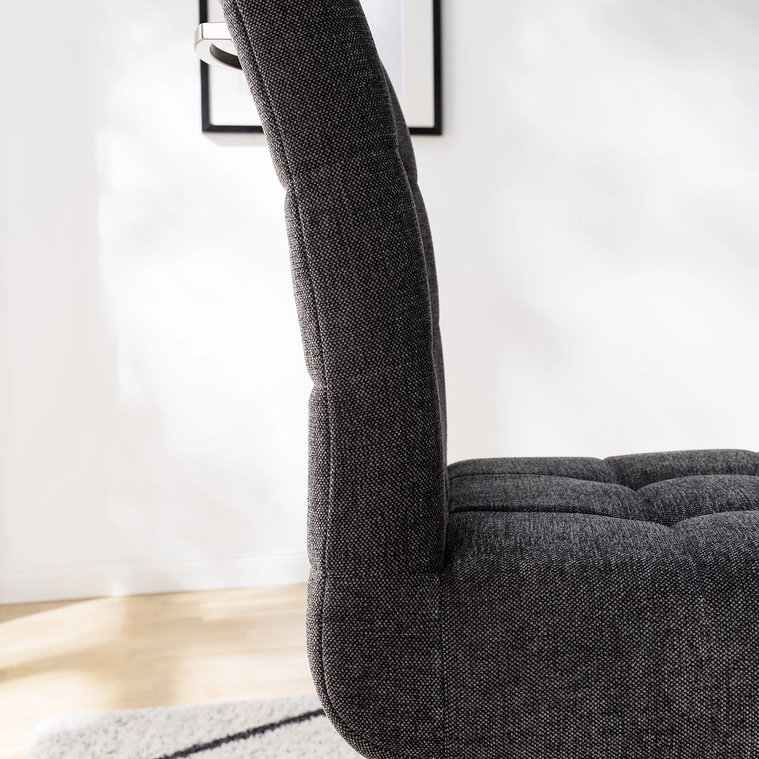 Ars manufacti Chaises cantilever Stawley I (lot de 2) - Tissage à plat / Acier inoxydable - Gris foncé / Acier inoxydable 9 Ars manufacti Chaises cantilever Stawley I (lot de 2) - Tissage à plat / Acier inoxydable - Gris foncé / Acier inoxydable – Image 9