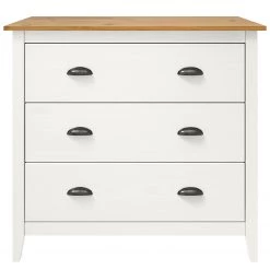 Maison Belfort Commode Rivery III - Pin massif - Blanc -Meubles de salle à manger Soldes Magasin 1000218439 210128 06172200043 DETAILS P000000001000218439