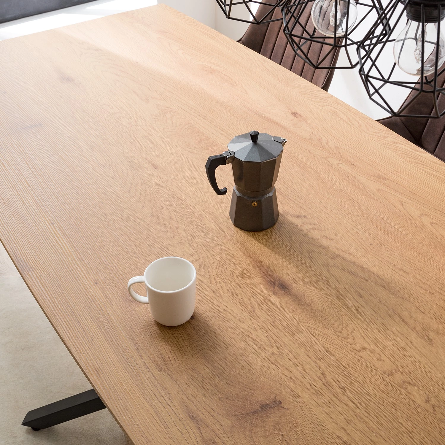 Red Living Table Levil - Métal - Imitation chêne / Noir mat 9 Red Living Table Levil - Métal - Imitation chêne / Noir mat – Image 9