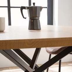 Red Living Table Levil - Métal - Imitation chêne / Noir mat 22 Red Living Table Levil - Métal - Imitation chêne / Noir mat -Meubles de salle à manger Soldes Magasin 1000218554 210302 14084500006 DETAILS P000000001000218554