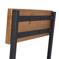 Ars manufacti Chaises de bar Grasby (lot de 2) - Pin recyclé / Métal - Pin foncé / Noir -Meubles de salle à manger Soldes Magasin 1000219221 220303 045 DETAILS P000000001000219221