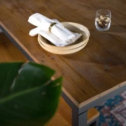 Ars manufacti Table haute Grasby II - Pin recyclé / Métal - Pin foncé / Noir -Meubles de salle à manger Soldes Magasin 1000219243 220301 021 MOOD DETAILS P000000001000219243 mood