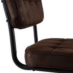 Ars manufacti Chaises cantilever Dalcross (lot de 2) - Microfibre / Métal - Marron -Meubles de salle à manger Soldes Magasin 1000219292 210125 09554100007 DETAILS P000000001000219292