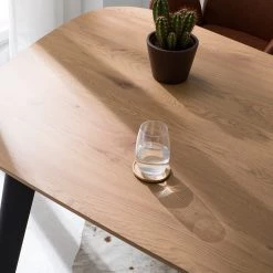 Ars manufacti Table Broomley - Métal - Imitation chêne / Noir mat -Meubles de salle à manger Soldes Magasin 1000219294 210312 08483300006 DETAILS P000000001000219294