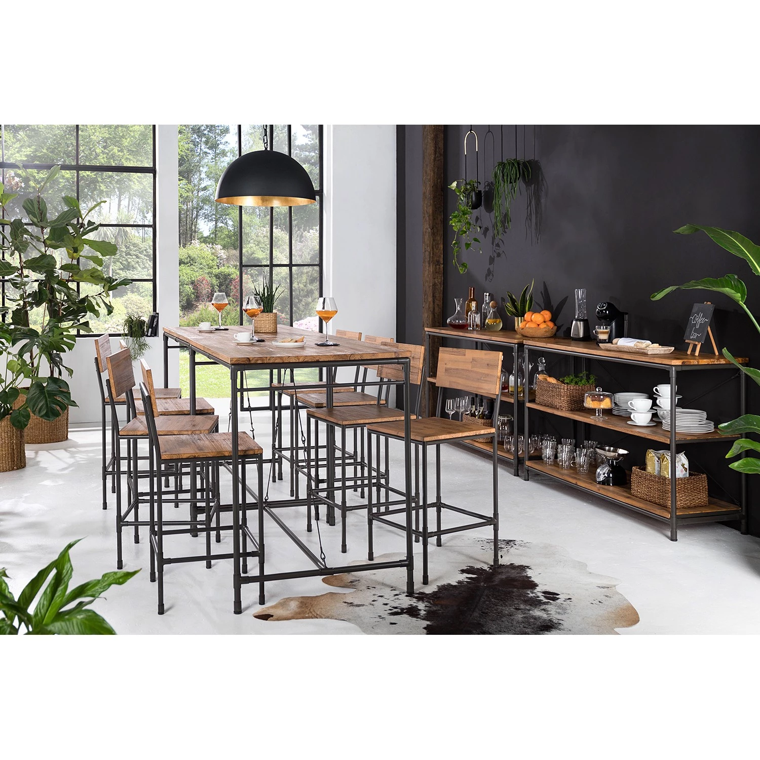 Ars manufacti Table haute Atelier - Acacia massif / Métal - Acacia / Anthracite 2 Ars manufacti Table haute Atelier - Acacia massif / Métal - Acacia / Anthracite – Image 2