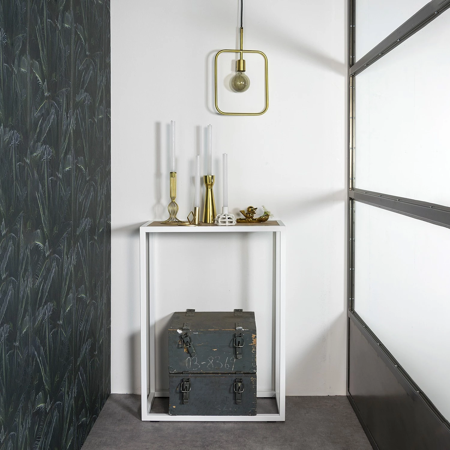 Loftscape Console Wareham - Chêne massif / Métal - Chêne / Blanc 2 Loftscape Console Wareham - Chêne massif / Métal - Chêne / Blanc – Image 2