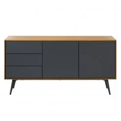 Studio Copenhagen Buffet Danica - Placage en bois véritable - Gris foncé mat / Frêne -Meubles de salle à manger Soldes Magasin 1000220479 201113 13034600048 DETAILS P000000001000220479