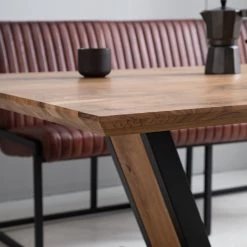 Ars manufacti Table Pensol - Acacia massif / Fer - Acacia / Noir -Meubles de salle à manger Soldes Magasin 1000222306 210503 09041300010 DETAILS P000000001000222306