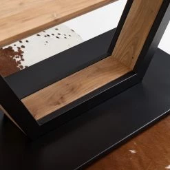 Ars manufacti Table Pensol - Acacia massif / Fer - Acacia / Noir -Meubles de salle à manger Soldes Magasin 1000222306 210503 09041300013 DETAILS P000000001000222306