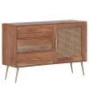 Ars manufacti Commode Bowdon - Cannage / Acacia massif / Acacia / Doré