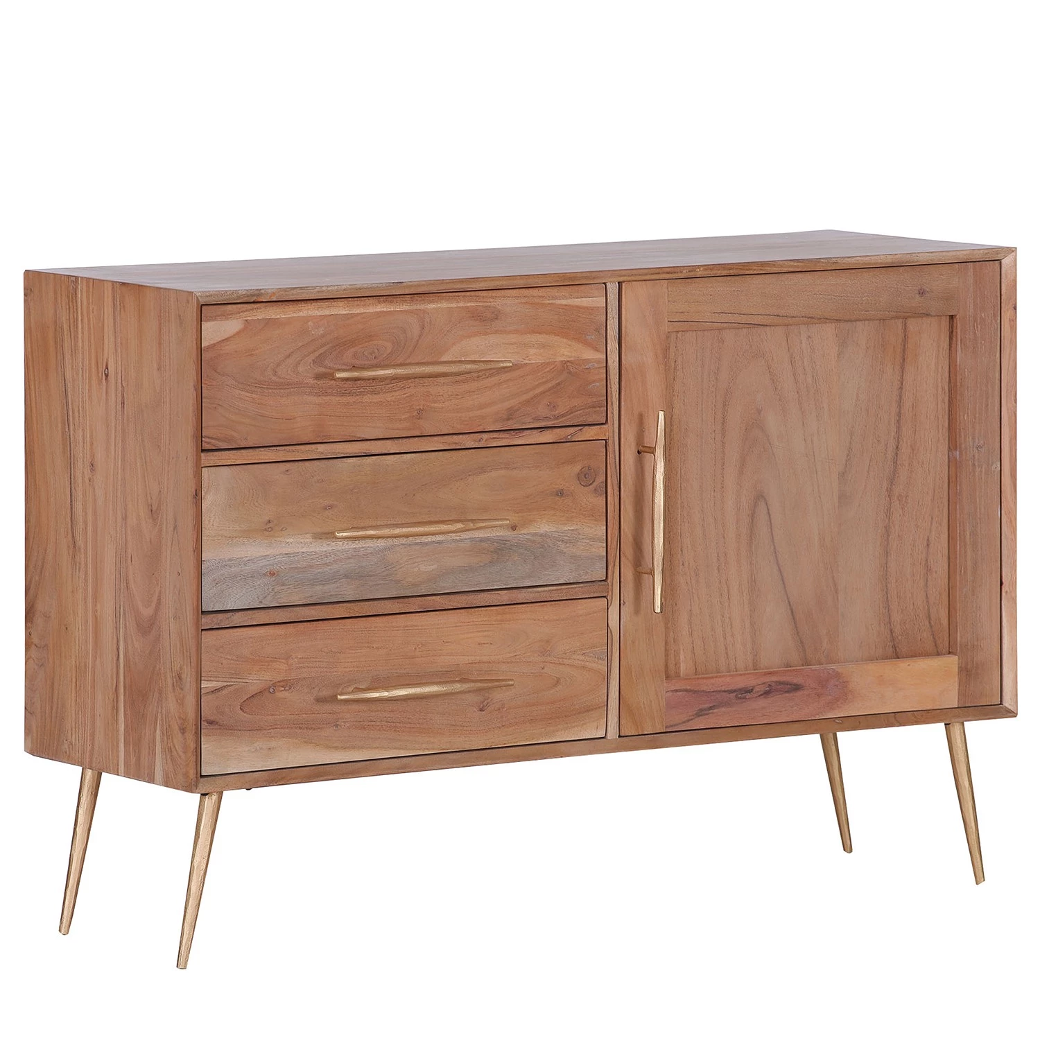 Ars manufacti Commode Bowdon - Cannage / Acacia massif / Acacia / Doré 2 Ars manufacti Commode Bowdon - Cannage / Acacia massif / Acacia / Doré – Image 2