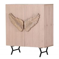 Red Living Buffet Loveland - Placage en bois véritable / Métal - Chêne clair / Chêne noir