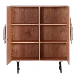 Red Living Buffet Loveland - Placage en bois véritable / Métal - Chêne clair / Chêne noir -Meubles de salle à manger Soldes Magasin 1000223493 200826 12360500071 DETAILS P000000001000223493