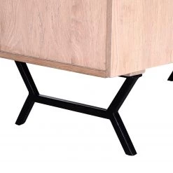 Red Living Buffet Loveland - Placage en bois véritable / Métal - Chêne clair / Chêne noir -Meubles de salle à manger Soldes Magasin 1000223493 200826 12360600072 DETAILS P000000001000223493