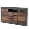 Red Living Buffet Buzan - Imitation bois recyclé / Anthracite