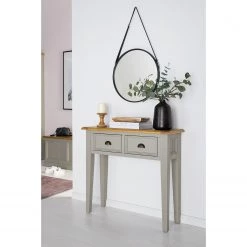Maison Belfort Console Lavalle - Partiellement en pin massif - Pin / Gris clair -Meubles de salle à manger Soldes Magasin 1000224193 210818 13565700002 MOOD DETAILS P000000001000224193 mood
