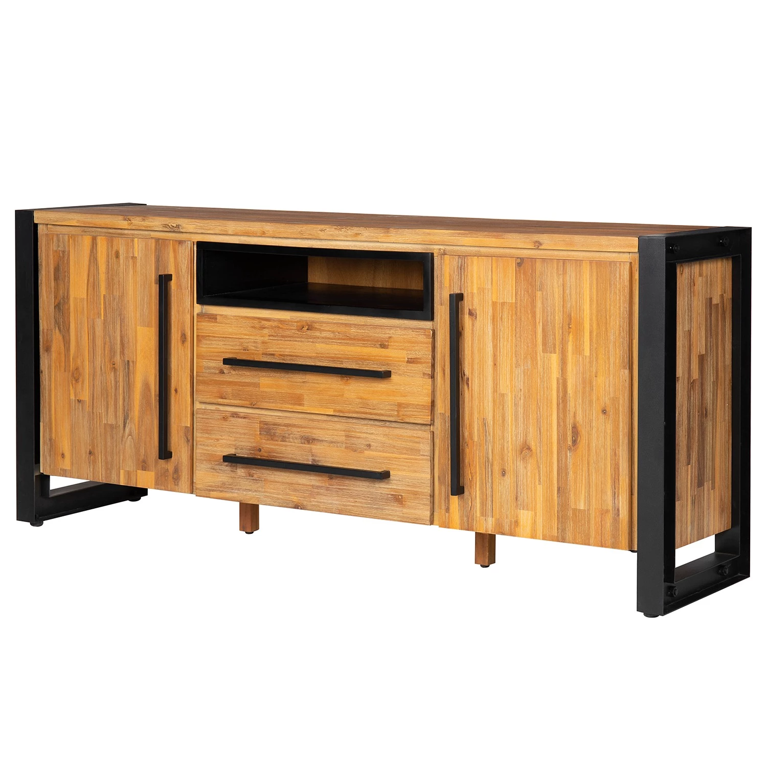 Ars manufacti Buffet Urban Industry I - Partiellement en acacia massif / Métal - Acacia / Noir 1 Ars manufacti Buffet Urban Industry I - Partiellement en acacia massif / Métal - Acacia / Noir