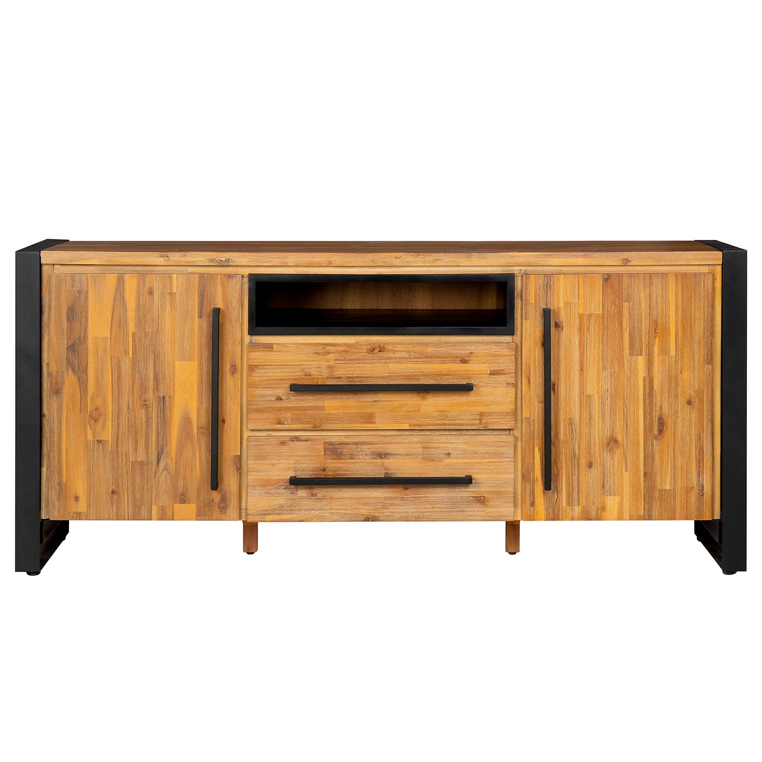 Ars manufacti Buffet Urban Industry I - Partiellement en acacia massif / Métal - Acacia / Noir 8 Ars manufacti Buffet Urban Industry I - Partiellement en acacia massif / Métal - Acacia / Noir – Image 8