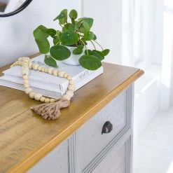 Maison Belfort Commode Lavalle II - Partiellement en pin massif - Pin / Gris clair -Meubles de salle à manger Soldes Magasin 1000224203 210811 12061200016 DETAILS P000000001000224203