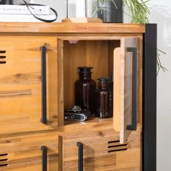 Ars manufacti Buffet haut Urban Industry I - Partiellement en acacia massif / Métal - Acacia / Noir 25 Ars manufacti Buffet haut Urban Industry I - Partiellement en acacia massif / Métal - Acacia / Noir -Meubles de salle à manger Soldes Magasin 1000224212 220729 047 DETAILS P000000001000224212