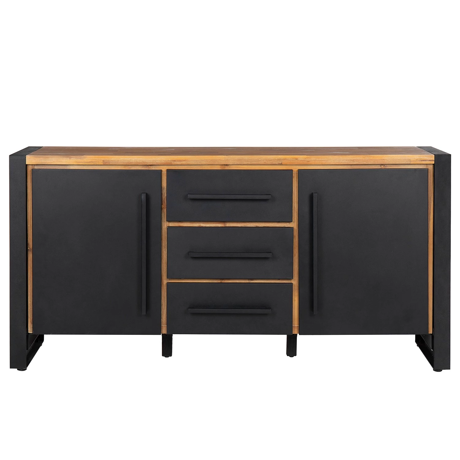 Ars manufacti Buffet Urban Industry IV - Partiellement en acacia massif / Métal - Acacia / Noir 6 Ars manufacti Buffet Urban Industry IV - Partiellement en acacia massif / Métal - Acacia / Noir – Image 6