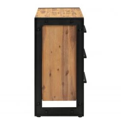 Ars manufacti Commode Urban Industry - Partiellement en acacia massif / Métal - Acacia / Noir -Meubles de salle à manger Soldes Magasin 1000224219 210715 13172600016 DETAILS P000000001000224219